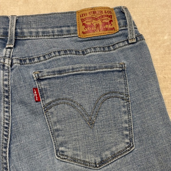 Levis 505 Straight Leg Long Tall Denim Jeans Womens Size 6 28Wx34L - Picture 3 of 9